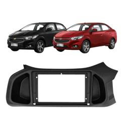 Moldura Painel Multmidia 9 Polegadas Chevrolet Onix Joy Prisma G2 Preto Fosco Fiamon