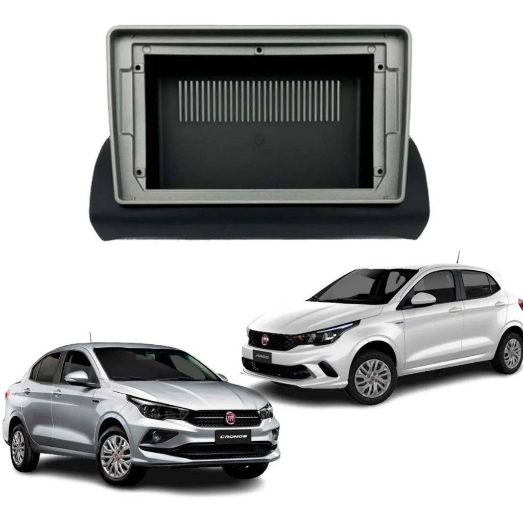 Moldura 9 Polegadas Argo Cronos 2017/2023 Preto C/friso Grafite Fiamon em Oferta na Shopee