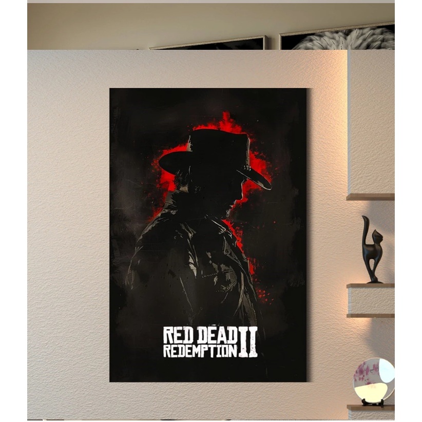 Quadro Moldura Decorativo Red Dead Redemption 2 Jogo rdr2 Arthur Morgan Sala Quarto 1 Peça