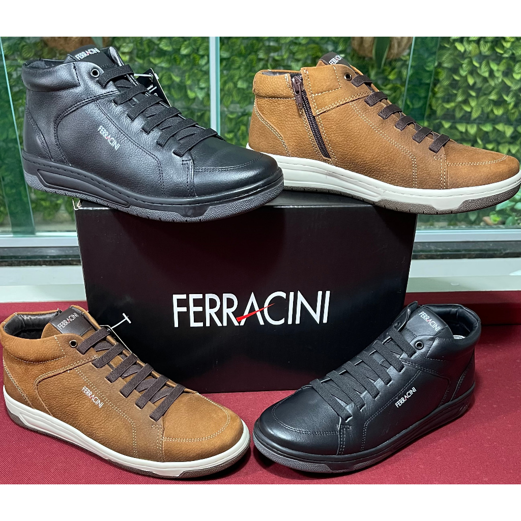 sapatênis masculino bota 38 ao 47 ferracini couro 8053