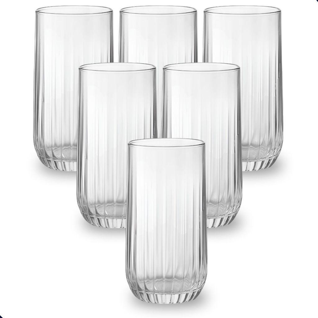 Copo de Vidro Long Drink 360ml – Ideal para Água, Suco, Refrigerante, Chopp, Drinks e Coqu...