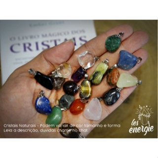 Seleção Premium Escolha o seu Pingente ou Pedra Natural Rolada Bruta em Oferta na Shopee
