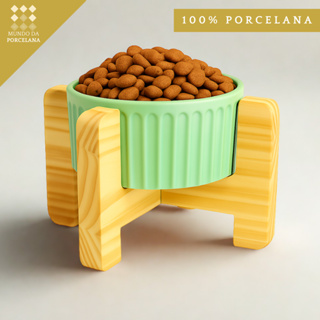 Comedouro Pet Ergonômico Elevado Porcelana 320ml Cachorro Gato em Oferta na Shopee