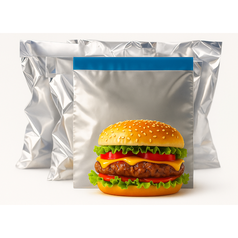 Embalagem Delivery Térmico Para Lanche 22,5+23+4  Kit Saco Metalizado Hamburguer Lanches Frio e Quente