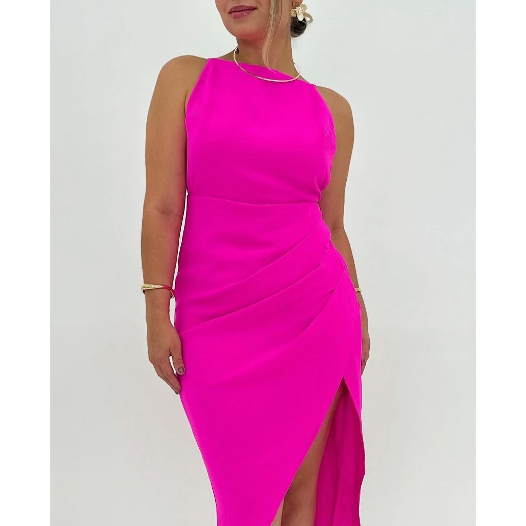 VESTIDO MIDI TECIDO DUNA VESTIDO MIDI  VESTIDO CASUAL  VESTIDO FENDA DUNA VESTIDO FENDA VESTIDO ALCINHA SEM BOJO