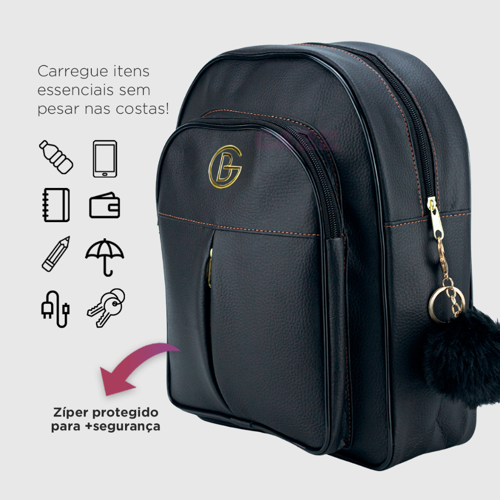 Mochila Feminina Pequena Preta: Onde Comprar | BuscaProdutos