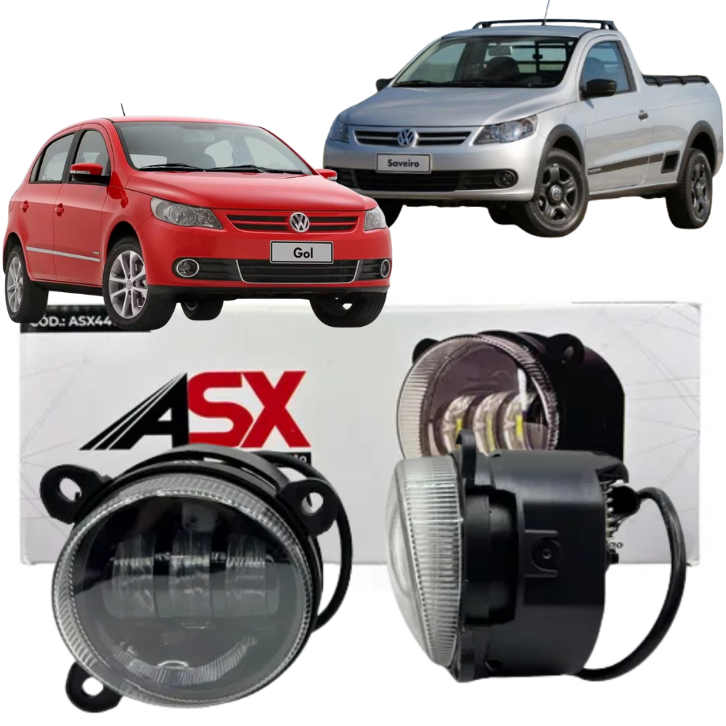 Kit Farol De Milha Led Vw G5 Gol Golf Fox Spacefox Saveiro Polo Voyage ASX em Oferta na Shopee