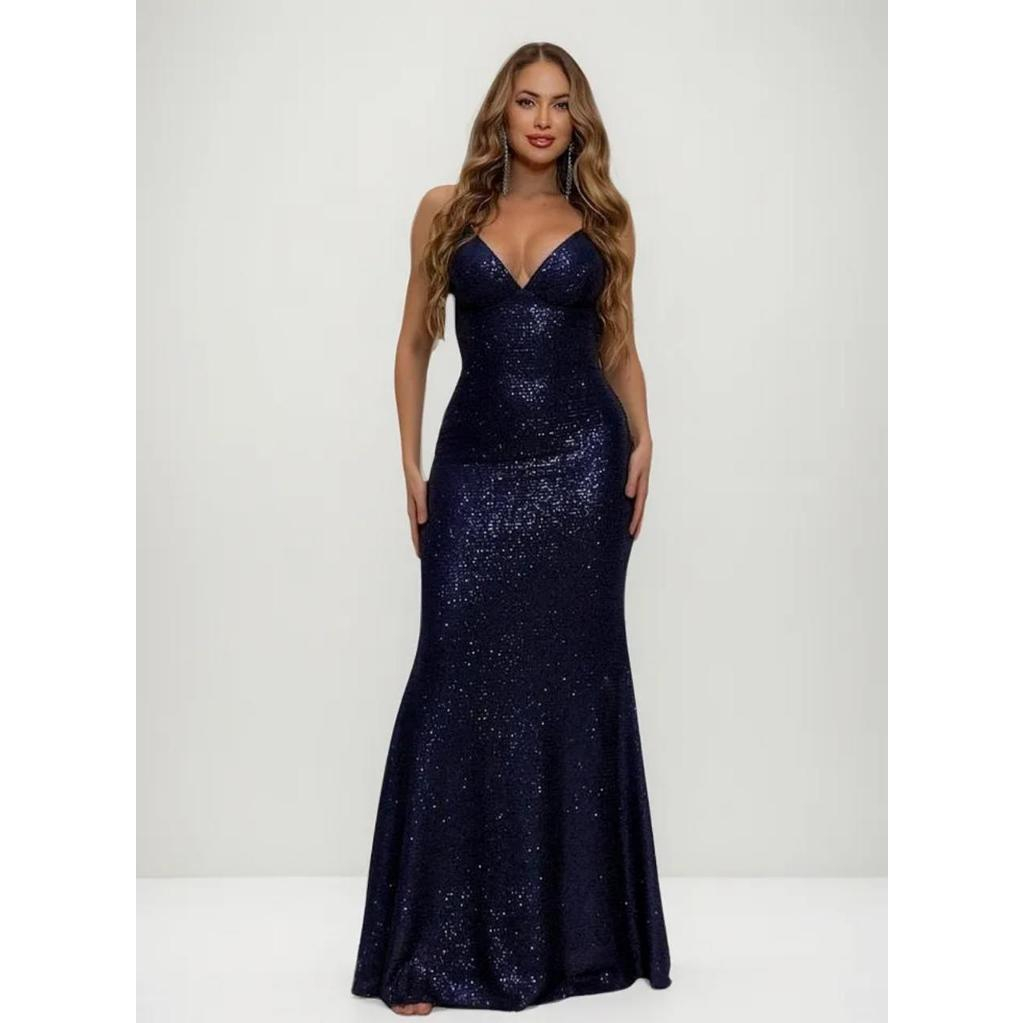 Vestido de festa longo sereia de paete para madrinha,casamento,formatura em Oferta na Shopee