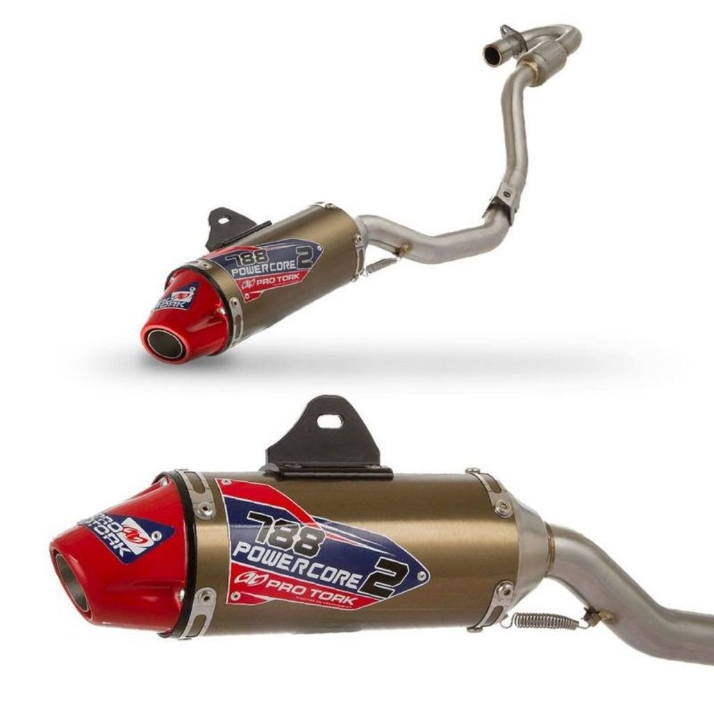 Escapamento Escape Completo Pro Tork Powercore 2 Moto Nxr Bros 150 2009 - 2015