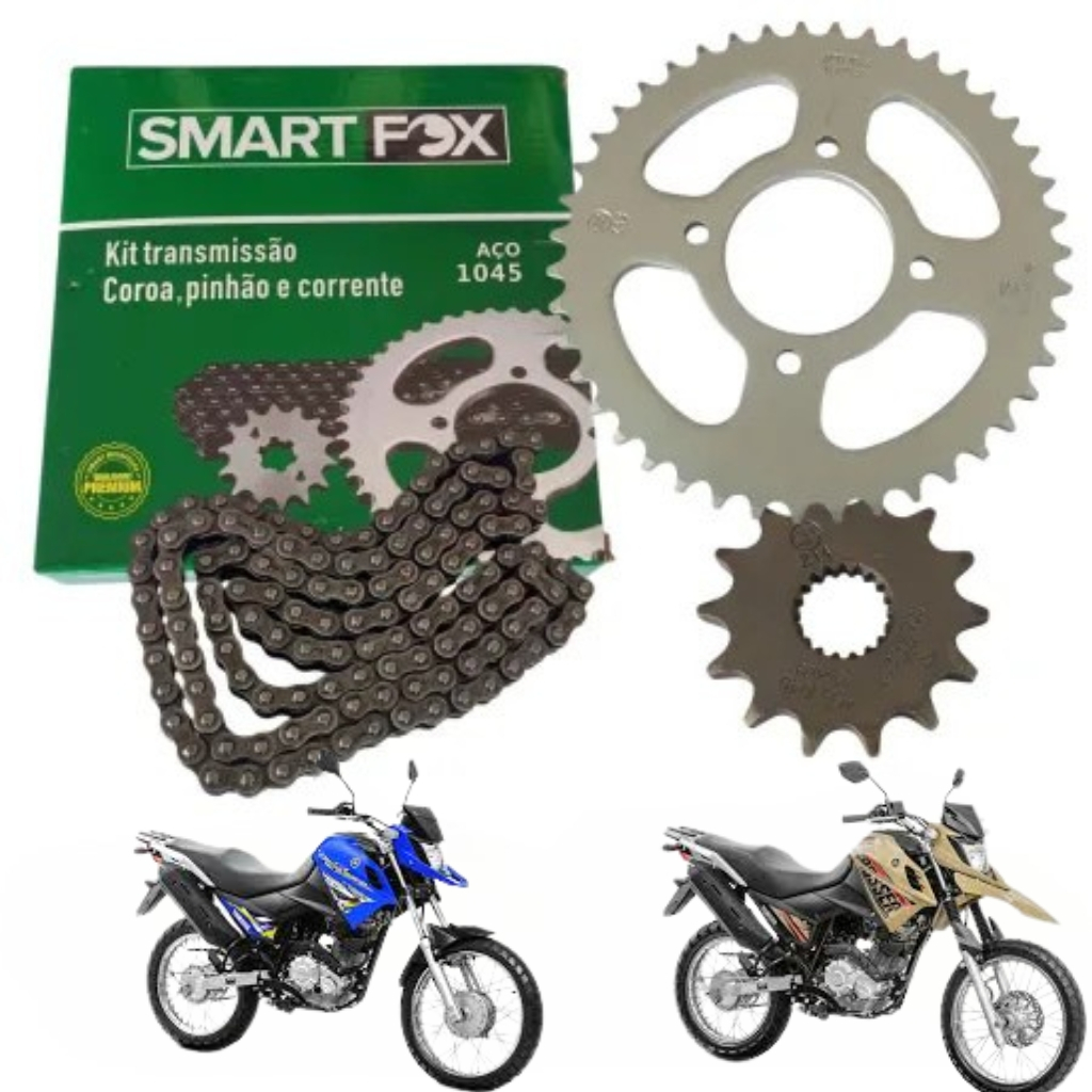 Kit Relação Yamaha Xtz Crosser 150 2014 2015 2016 2017 2018 em Oferta na Shopee