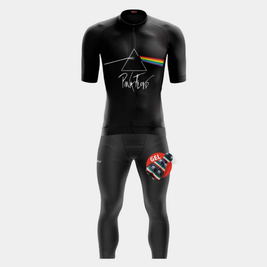 Conjunto Ciclismo Masculino Roupa Pedalar Camisa Pro Calça Forro Gel Acolchoado Bike