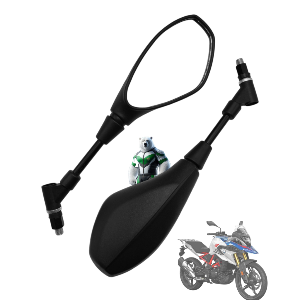 Retrovisor Bmw F800  HASTE LONGA Giro 360 Honda Lente Convexa Premium