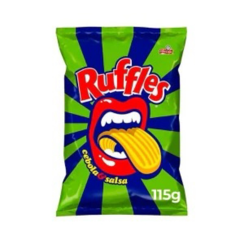 Kit 10 Batata Frita Ondulada Cebola E Salsa Elma Chips Ruffles Pacote 115G
