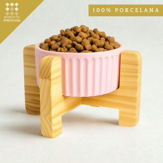 Comedouro Porcelana Gato Cachorro Elevado Ergonomico Premium 320ml