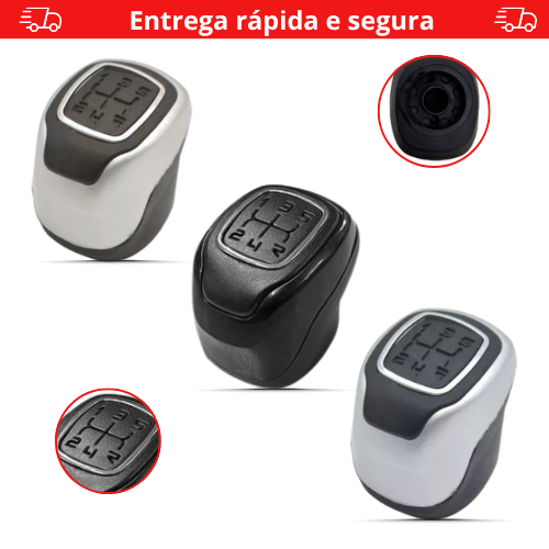 Manopla Bola de Câmbio Marcha Strada Mobi Uno Preta Branco Prata 2017 2018 2019 2020 2021 2022 em Oferta na Shopee