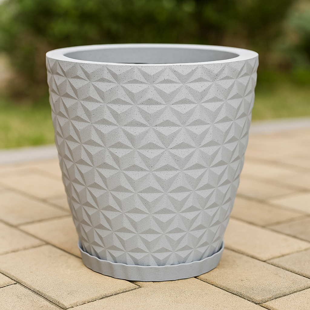 Lindo Vaso Alfa De Planta Decorativo Jardim Varanda Coluna Com Prato de Alta Qualidade, Frete Grátis