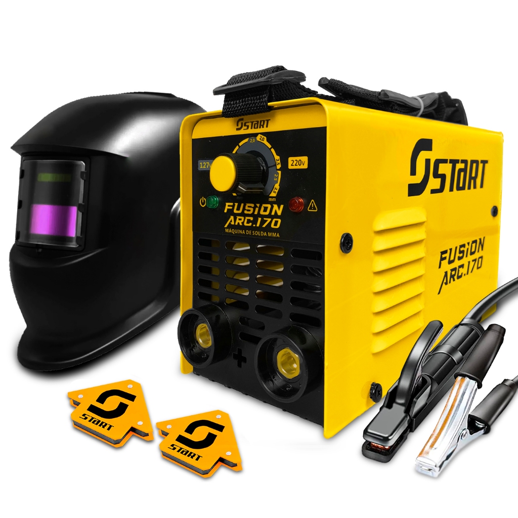 Inversora De Solda Mma Tig 170a Bivolt Start + Mascara + Esquadros em Oferta na Shopee