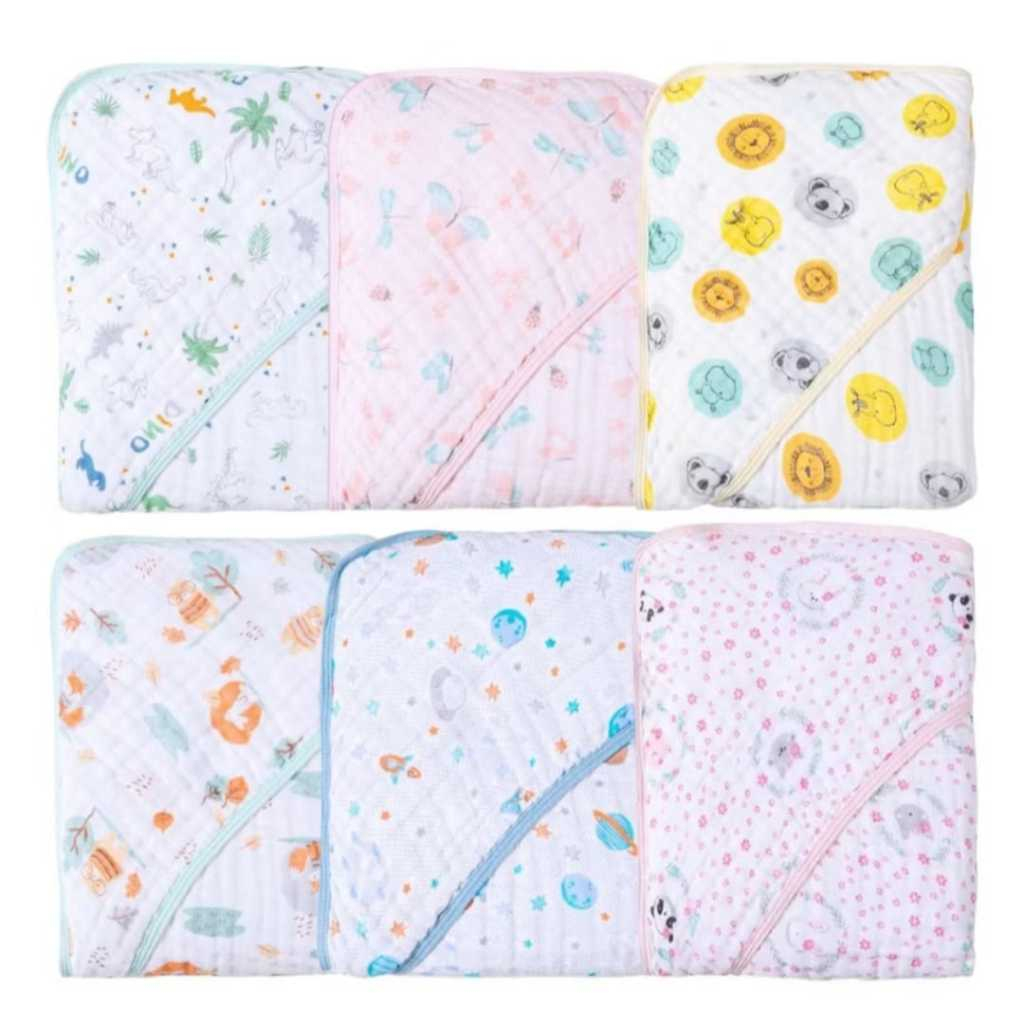 TOALHA DE BANHO FRALDA SOFT COM CAPUZ PARA BEBÊ OU KIT COM 2 OU 3 TOALHAS PAPI