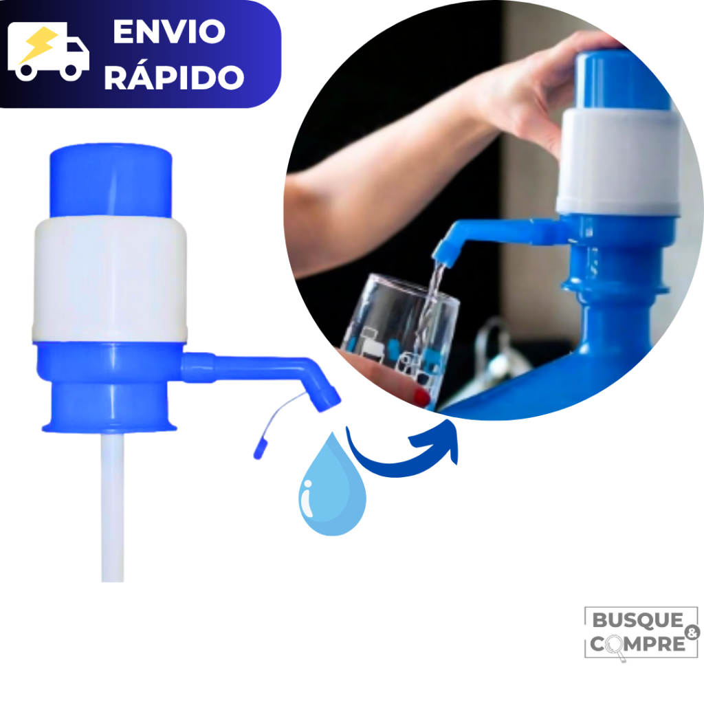 Bomba para Galão de Água Mineral Manual com Bico Curvado Bebedouro para Copo Garrafa Simples