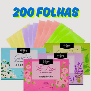kit 2 Lenço Removedor de Oleosidade do rosto folhas Anti-Brilho Não Borra Maquiagem em Oferta na Shopee