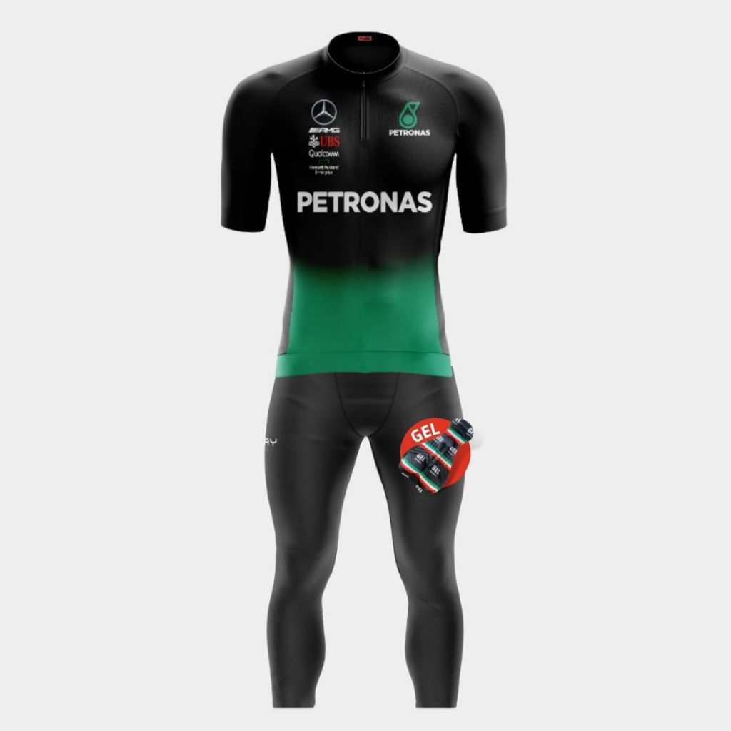 Kit Conjunto Ciclismo Masculino Calça Forro Gel Camisa Roupa Bike Pedal Mtb