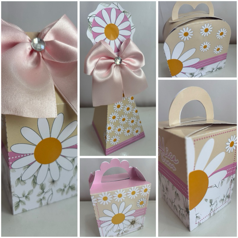 Kit Caixinhas Personalizadas Margarida Lembrancinha festa infantil aniversário/PEGUE E MONTE