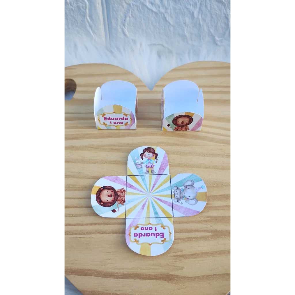Forminha personalizada Circo Rosa-Circo Menina-Forminhas-Personalizados-Festa infantil-Lembrancinhas Personalizadas