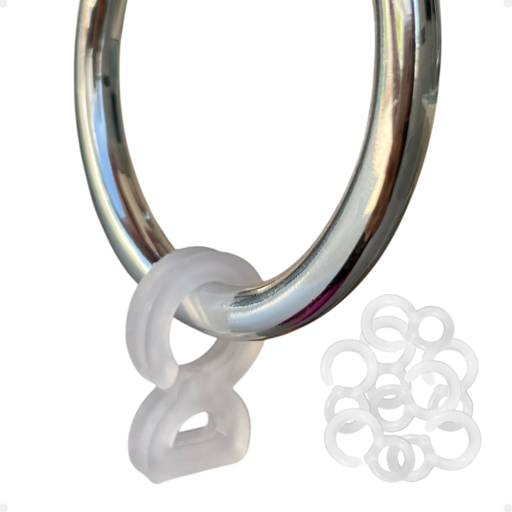 Gancho Argola Transparente Cortina Varão Comum Ganchinho 8 Oito Cortina - Kit 10/20/25/30/40/50 Un