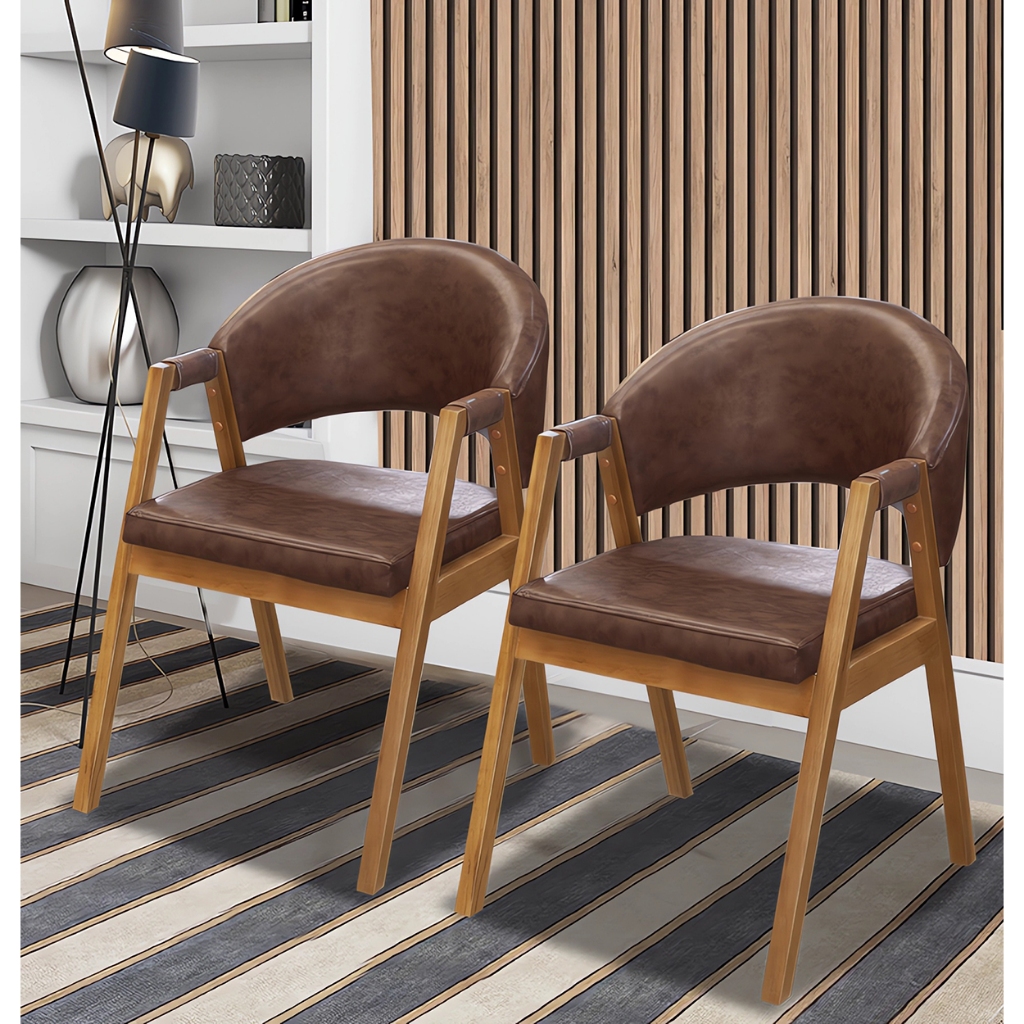 Kit 2 Cadeira Poltrona Decorativa Hellen Para Mesa De Jantar E Sala De Estar Luxuosa