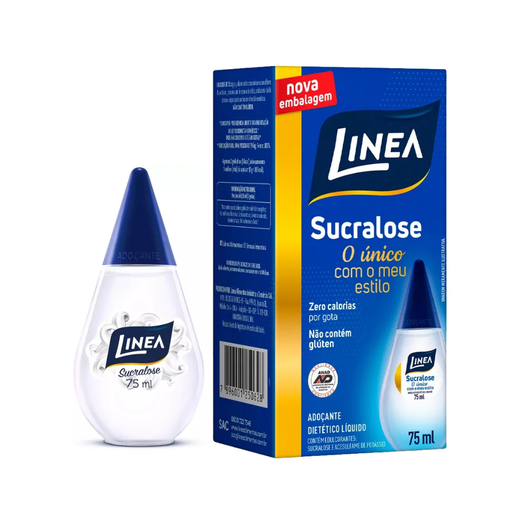 Linea Adoçante Líquido Sucralose 75ml em Oferta na Shopee
