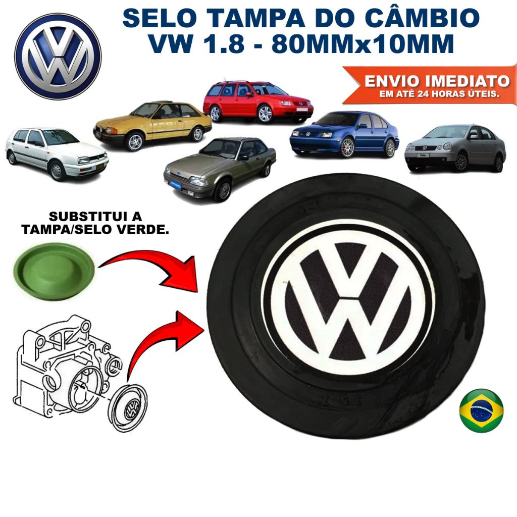 Selo Tampa Da Caixa De Cambio Volkswagen Golf Jetta Polo Escort Verona Apollo Gol 1.8 80x10mm MAP