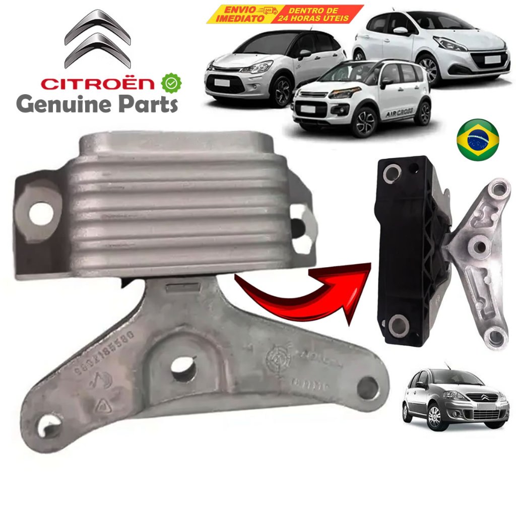 Coxim Do Motor Lado Direito Citroen C3 1.4 1.5 AirCross 208 Original Citroen Novo com Nota Fiscal