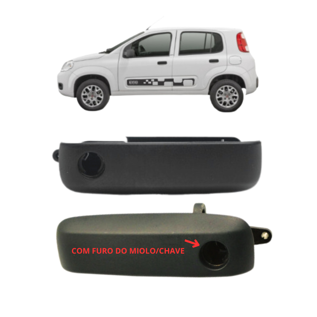 Par Maçanetas Puxador Externo Uno Vivace 2010 2018 C/ FURO DO MIOLO em Oferta na Shopee