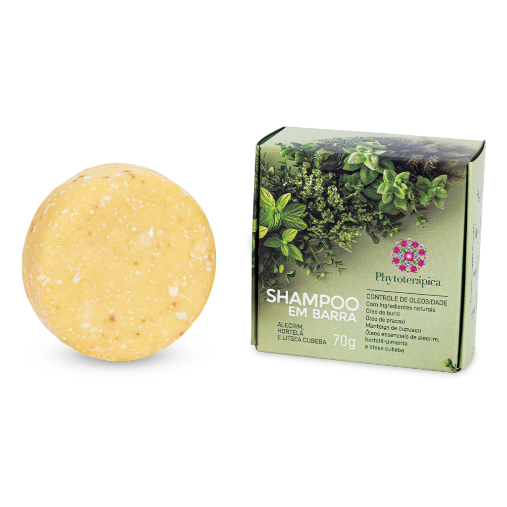 Phytoterápica Shampoo em Barra Vegano Alecrim, Hortelã e Litsea 70g – Limpeza e Frescor Natural em Oferta na Shopee