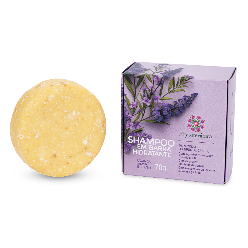 Phytoterápica Shampoo em Barra Vegano Jasmim, Lavanda e Gerânio 70g – Hidratação e Suavidade em Oferta na Shopee