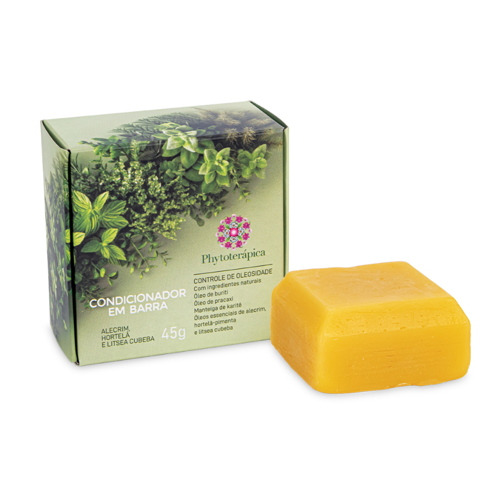 Phytoterápica Condicionador em Barra Vegano Alecrim e Hortelã 45g – Hidratação e Brilho Natural em Oferta na Shopee