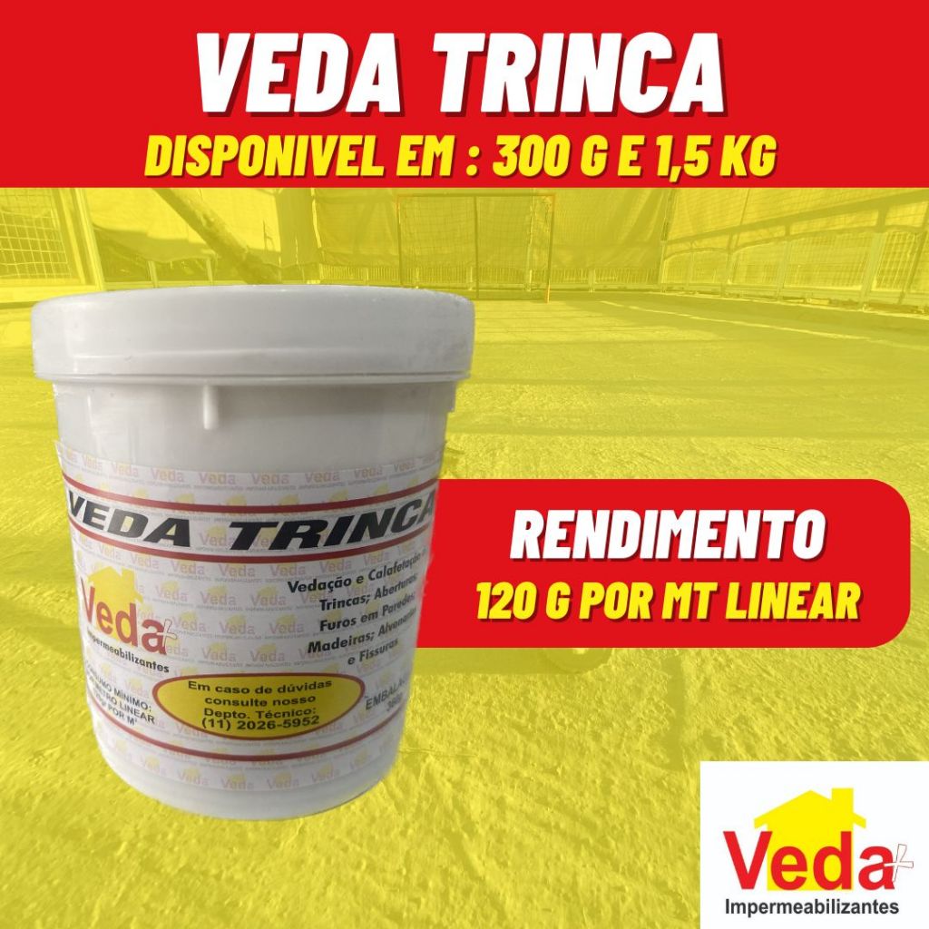 Veda Trinca; fissuras; rachaduras; calhas galvanizadas; microfissuras; Branco