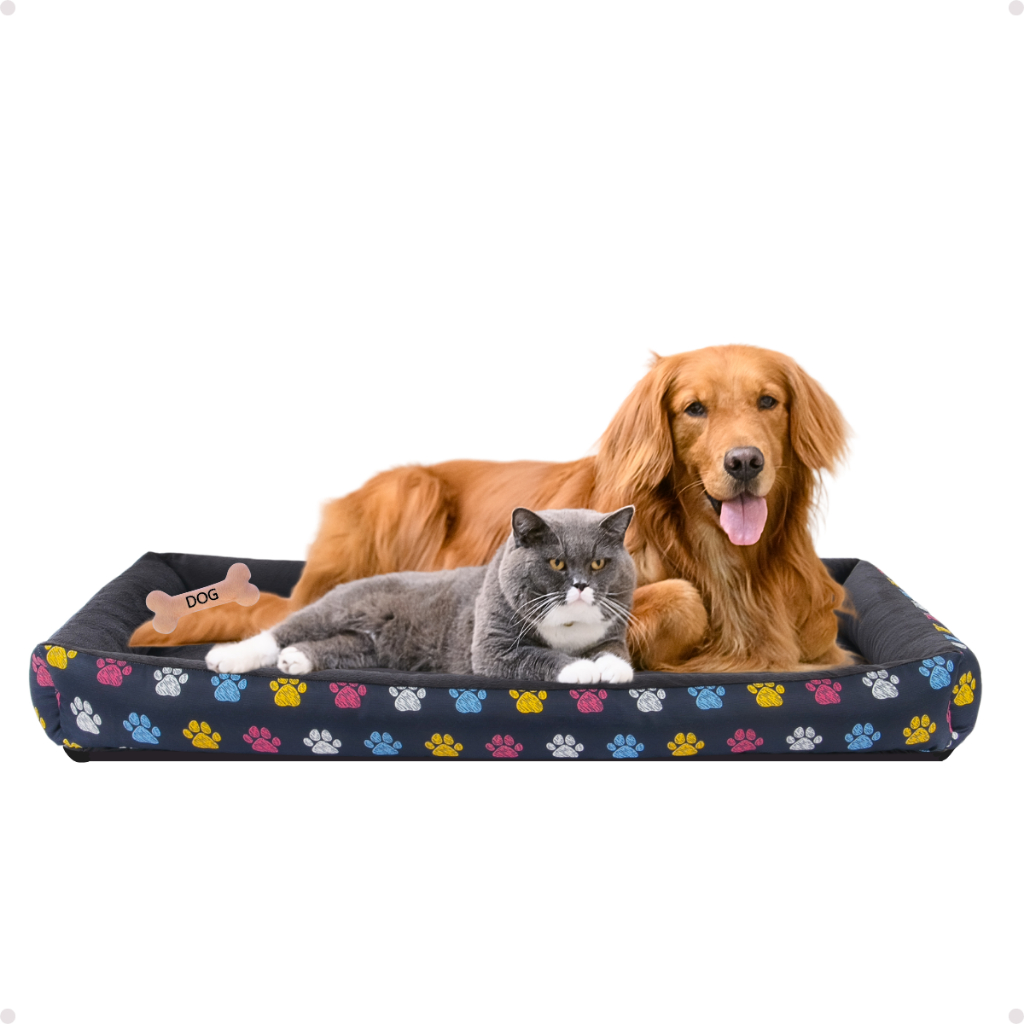 Cama Colchão Xg Para Cães E Gatos Caminha Chocante Confortável Com Osso Pelúcia de Brinde