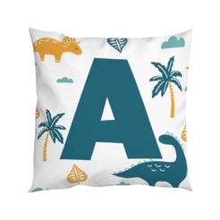 1 Capa de almofada Decorativa 45cm Inicial Dino 052
