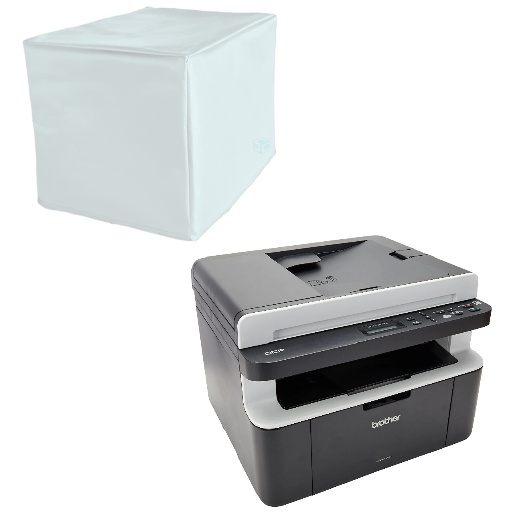 Capa Para Impressora Multifuncional Brother Dcp1617nw Em Corino Branco De Alta Qualidade