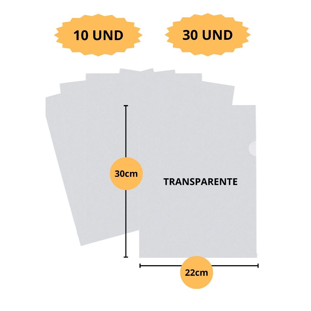 PASTA L TRANSPARENTE A4 30 UND - ACP