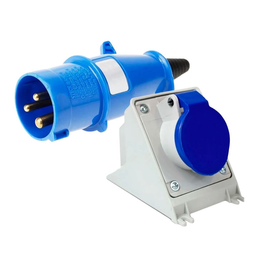 Kit Tomada Sobrepor 32A N3206 + Plug Macho 2P+T 32A N3276 Steck em Oferta na Shopee