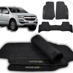 Tapete Para Nova Trailblazer CTDI LT e LTZ 2016 17 18 a 25 a 2027 Luxo Preto Ouro
