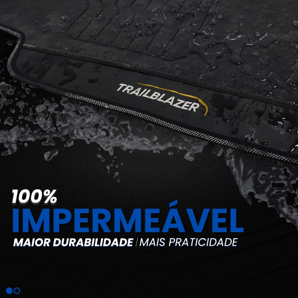 Tapete Para Nova Trailblazer CTDI LT e LTZ 2016 17 18 a 25 a 2027 Luxo Preto Ouro — imagem 2 de 2