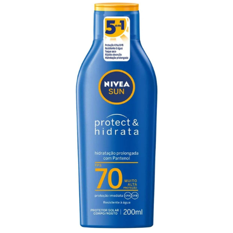 Protetor Solar Nivea Sun Protect & Hidrata Fps70 200Ml em Oferta na Shopee