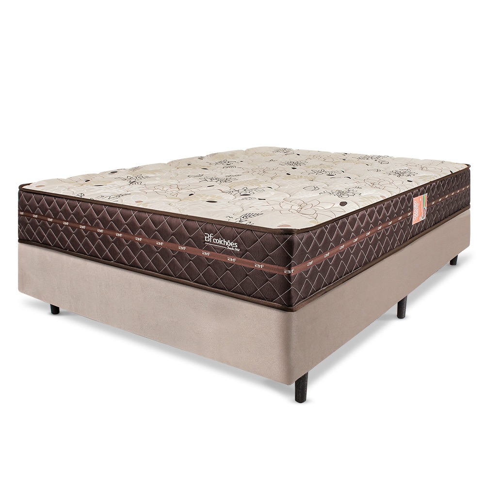 Cama Box Colchão Casal Ortopédico Firme Espuma D33 Antialérgico Certificado 138x188x54cm BF Colchões - Home & Living