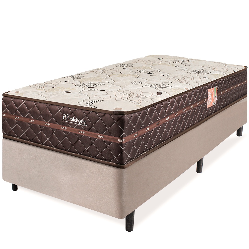 Cama Box Colchão Solteiro Ortopédico Firme Espuma D33 Antialérgico 88x188x58cm BF Colchões em Oferta na Shopee