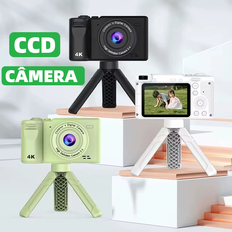 Câmera Digital Hd CCD Maquina Fotografica Divertida Jogos câmera de vídeo de viagem retro 4K com zoom de 8x CMR-1157