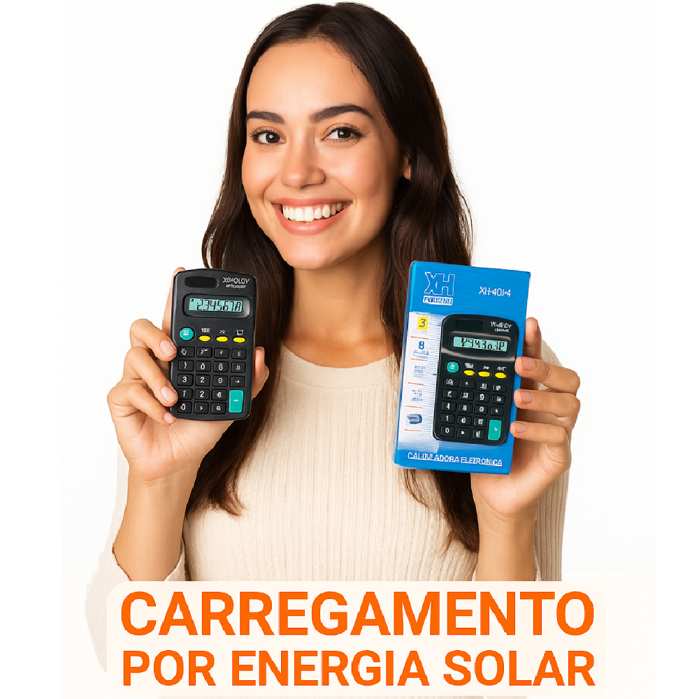 Calculadora Eletrônica Portátil 8 Dígitos – Compacta para Escola, Escritório e Uso Diário