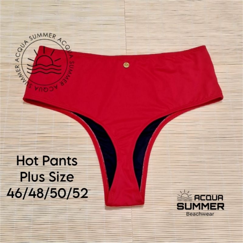 Biquíni Plus Size Calcinha Hot Pants Avulsa Fio Dental/Tanga Cintura Alta Moda Praia Piscina/Bikini